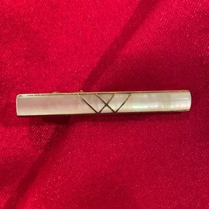 Austria tie clip - vintage mother of Pearl